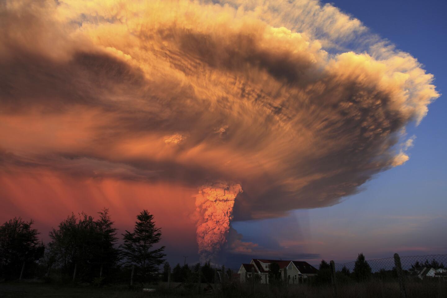 The Calbuco volcano erupts near Puerto Varas, Chile. Wednesday's eruption marked the first such activity in more than 42 years, billowing a huge ash cloud over the sparsely populated, mountainous area in southern Chile.