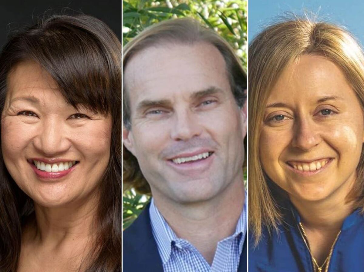 Lily Higman, Cody Petterson and Becca Williams are running for the District C seat on the San Diego Unified school board.