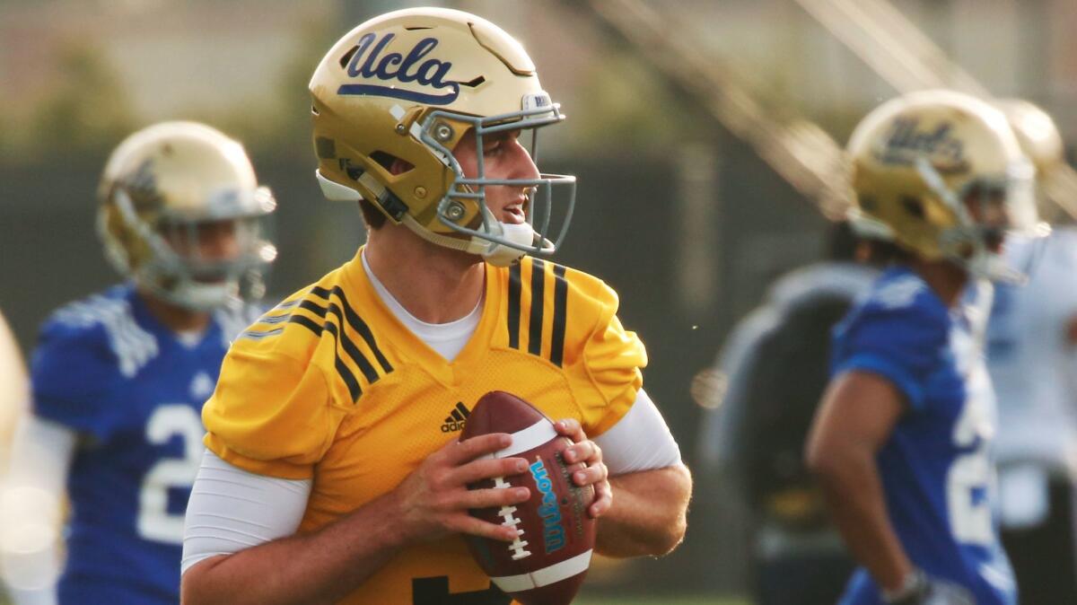 UCLA quarterback Josh Rosen missed all but six games last season because of a shoulder injury.