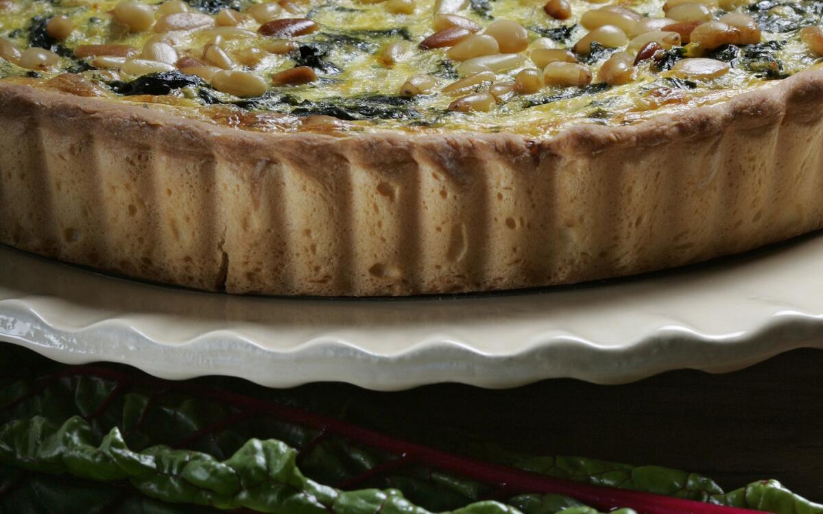 Chard and saffron tart