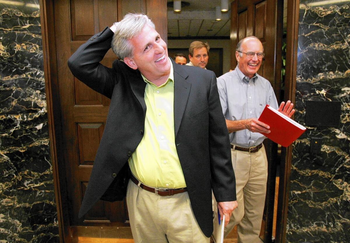 House Majority Whip Kevin McCarthy (R-Bakersfield), pictured in 2005, is expected to become the new majority leader.
