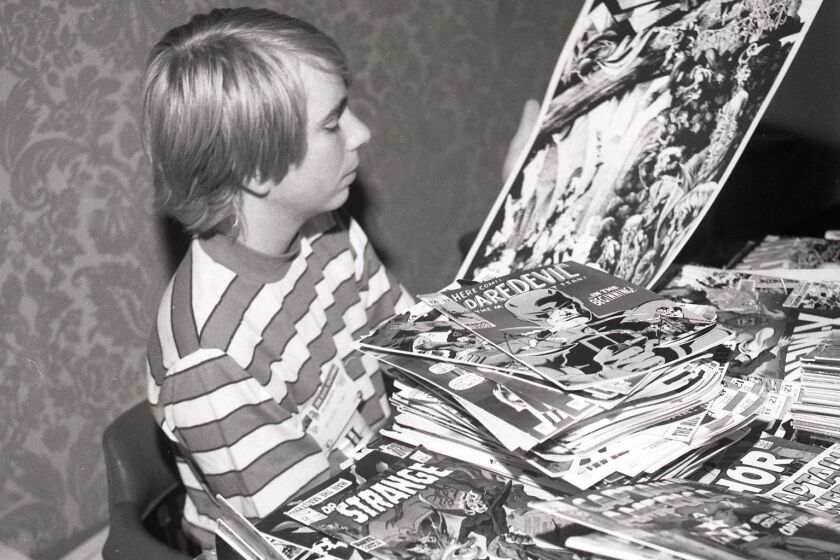 Mike Towry, 15, a Kearny High sophomore and comic book entrepreneur at San Diego's first annual Comic-Con in the U.S. Grant Hotel on Aug. 2, 1970.