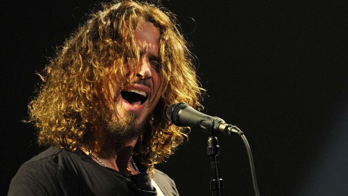 Chris Cornell of Soundgarden performs at the Wiltern Theatre in L.A. in February 2013.