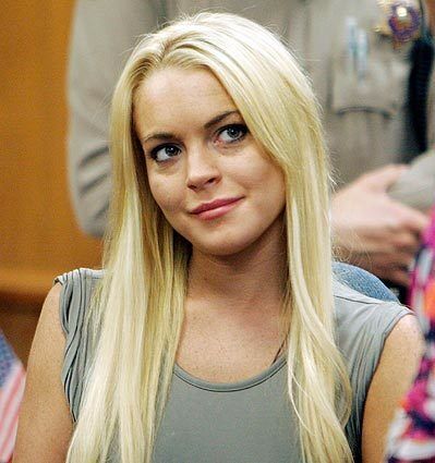 Lindsay Lohan is shown in court before being taken to Lynwood's Century Regional Detention Facility.