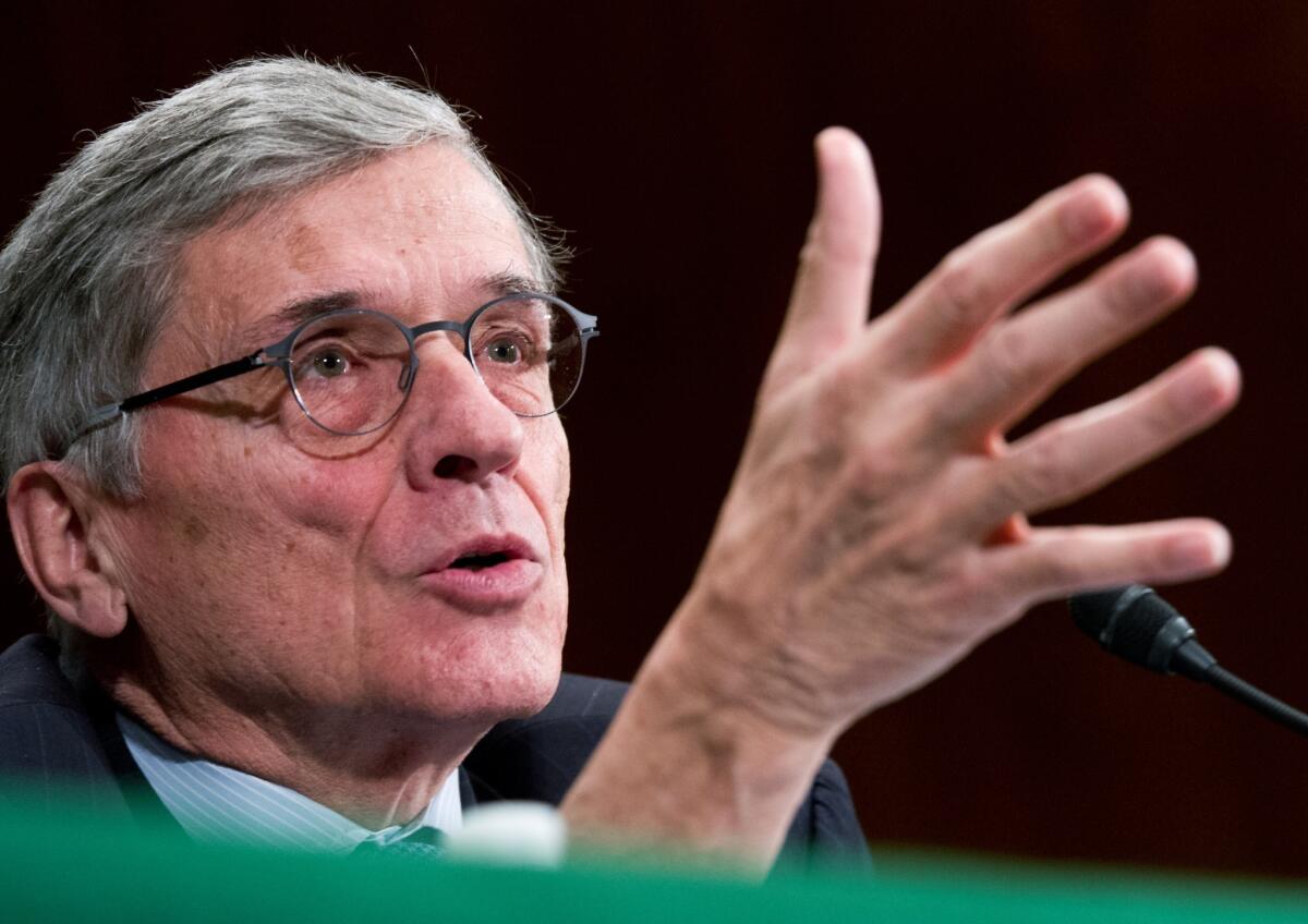 FCC Chairman Tom Wheeler, shown testifying at a budget hearing on Capitol Hill, is expected to unveil a new proposal Thursday for "Net neutrality" rules.