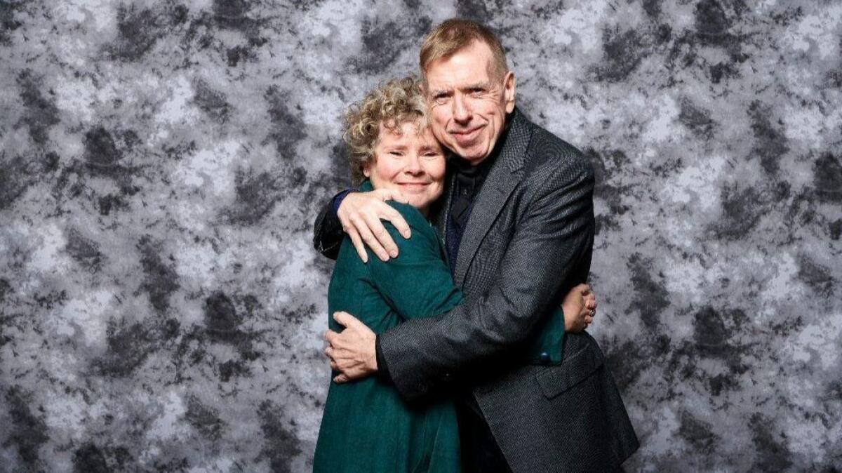 Academy Award nominee Imelda Staunton and Timothy Spall, who met in 1975 as students at the Royal Academy of Dramatic Art, costar in "Finding Your Feet," a romantic comedy.
