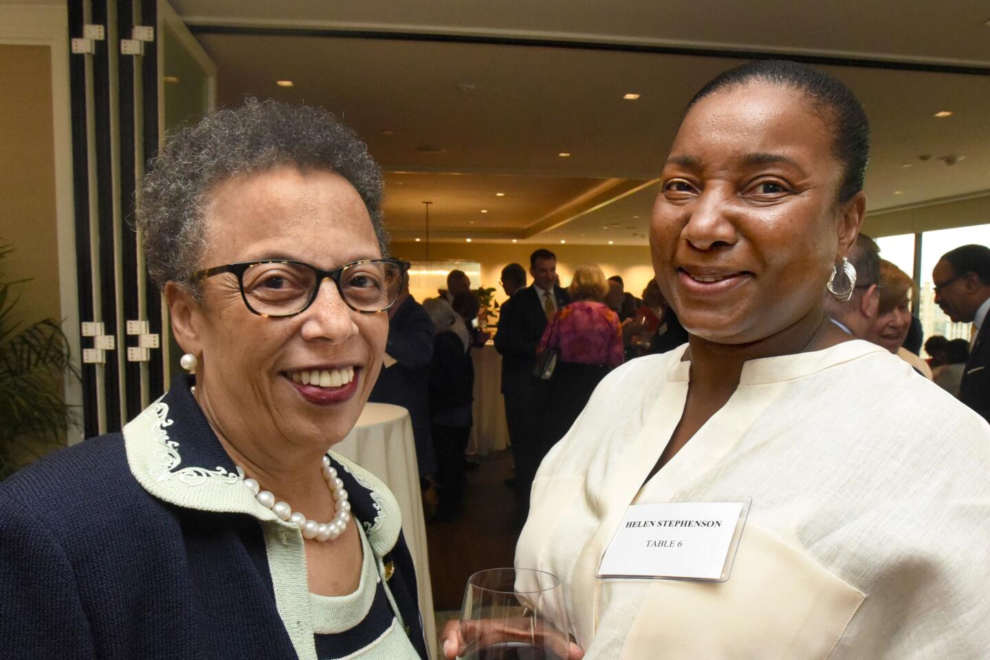 Sharon Warren and Helen Stephenson at the Baltimore Sun Hall of Fame party at the Center Club.