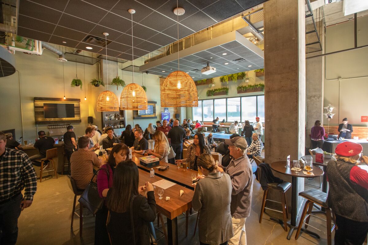 The tasting room at Rincon Reservation Road Brewery in Valley Center.