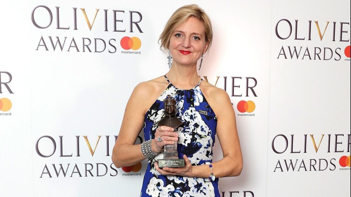 Marianne Elliott appears at the Olivier Awards in London in April.