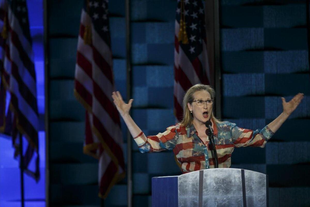 Streep speaks at the Democratic National Convention on July 26, 2016.