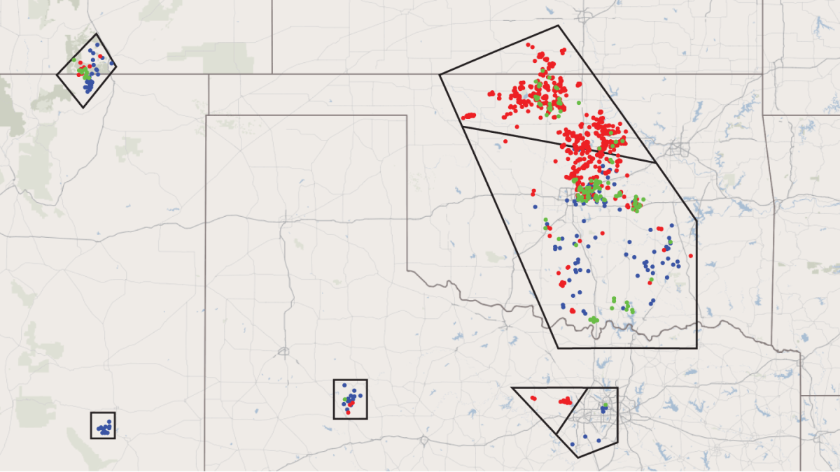 fracking earthquakes map