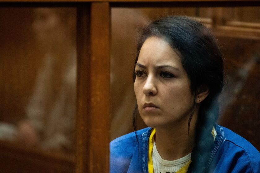LOS ANGELES, CALIF. - JUNE 21: Alondra Ocampo appears in Los Angeles County Superior Court for arraignment and bail review on Friday, June 21, 2019 in Los Angeles, Calif. (Kent Nishimura / Los Angeles Times)