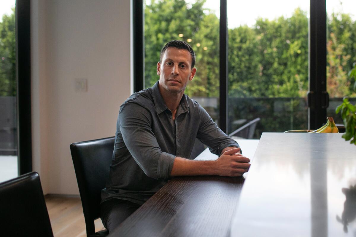 Garrett Adelstein at his home.