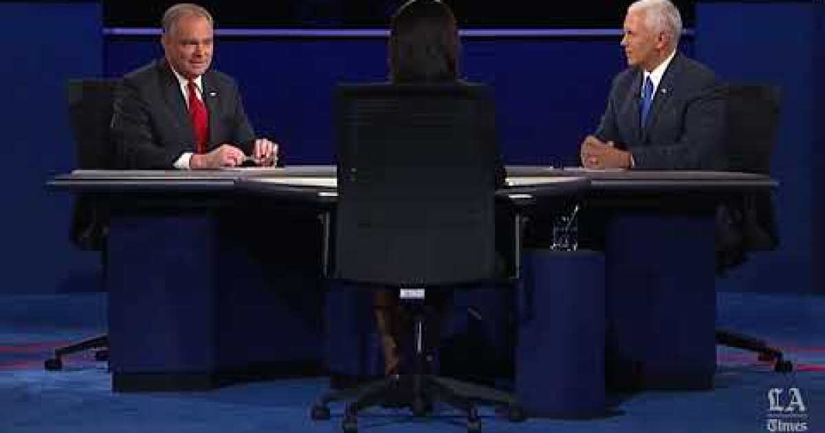 Watch the full vice presidential debate between Tim Kaine and Mike ...