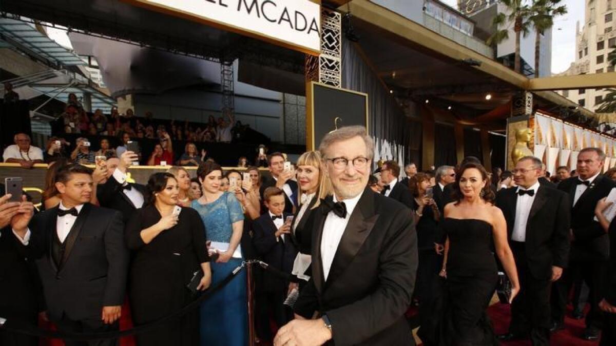 Steven Spielberg, here at this year's Oscars, won a seat on the motion picture academy's Board of Governors.