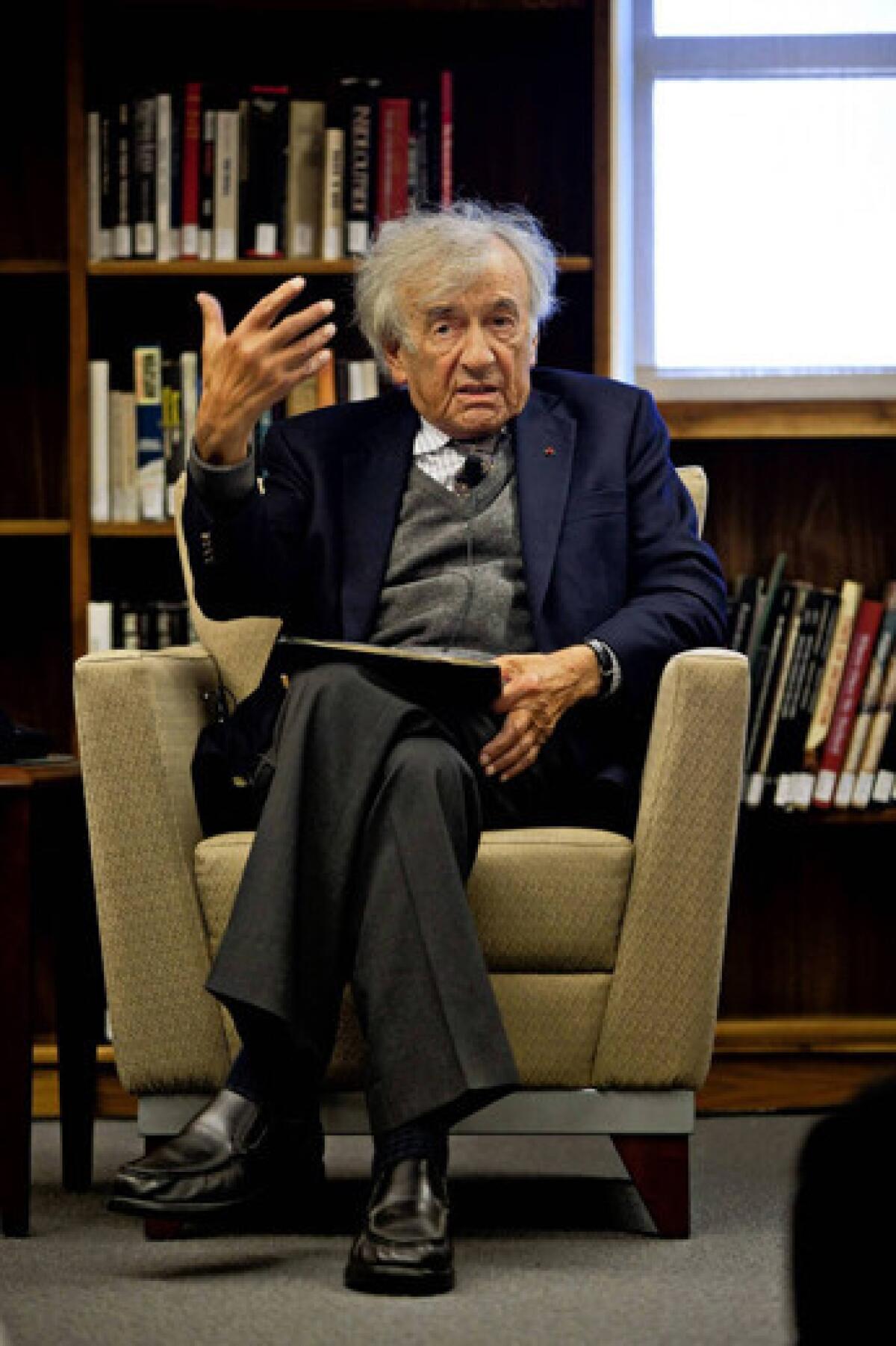 Elie Wiesel, the Nobel Peace Prize laureate and Holocaust chronicler.