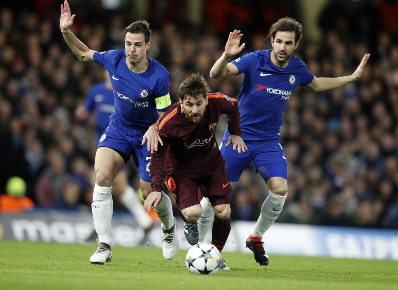 Lionel Messi, Cesar Azpilicueta, Cesc Fabregas