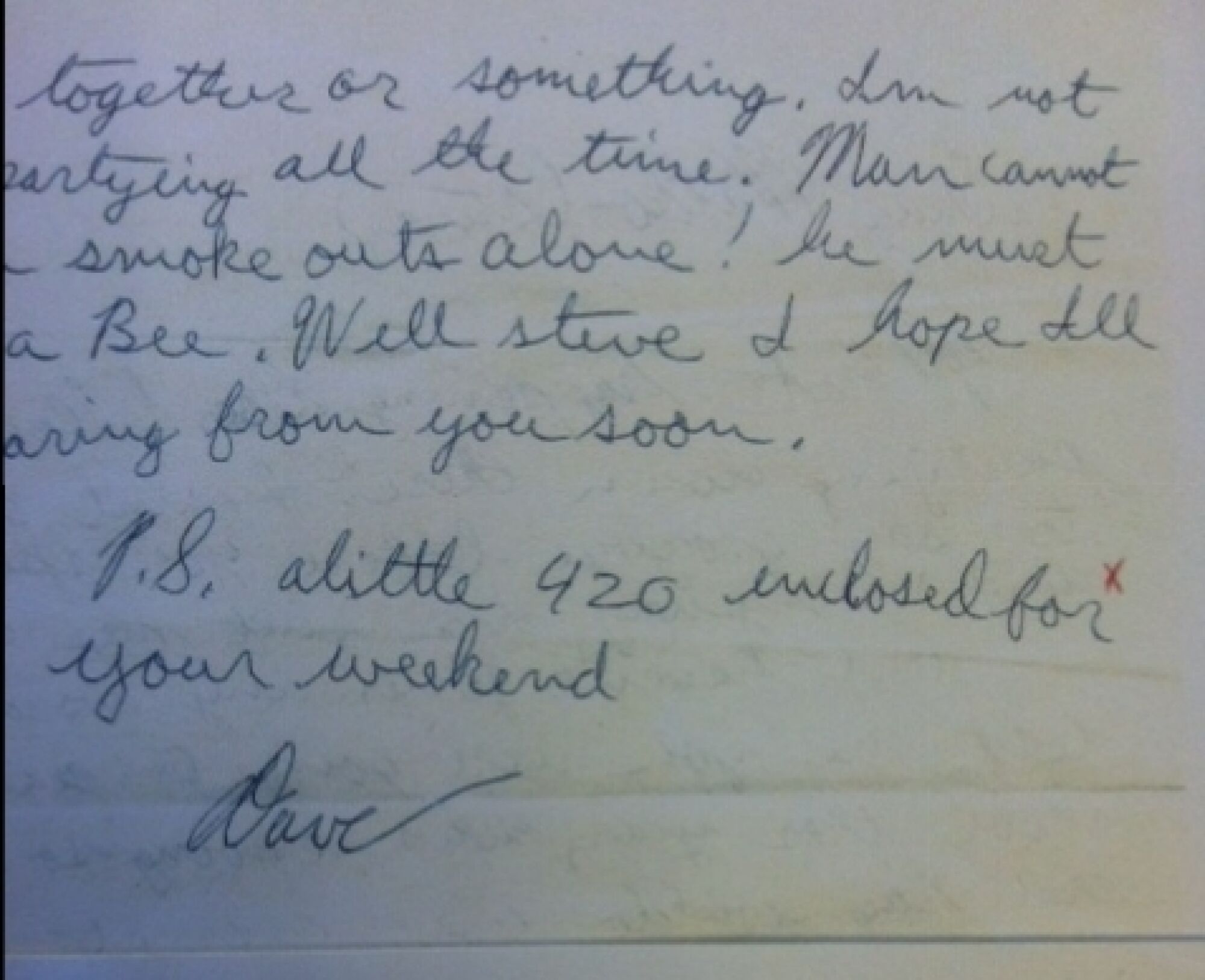 A letter from the early '70s with a "420" reference