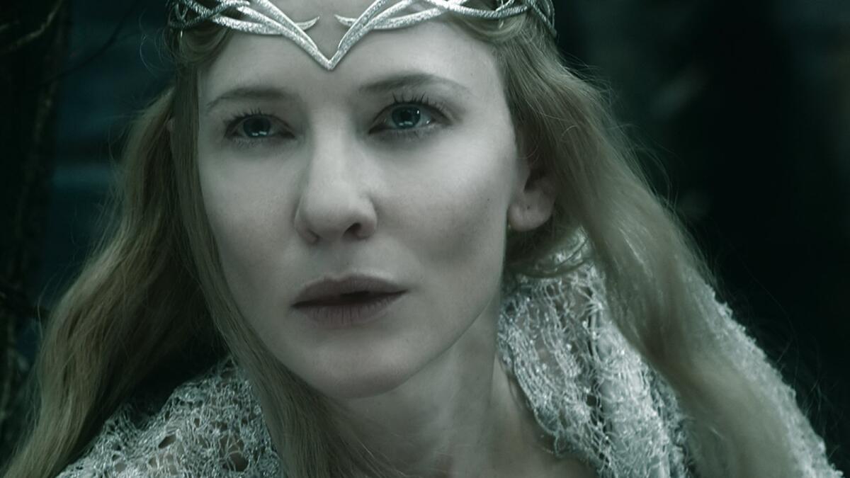 Cate Blanchett as the Elf Queen Galadriel in the fantasy adventure "The Hobbit: The Battle of the Five Armies."