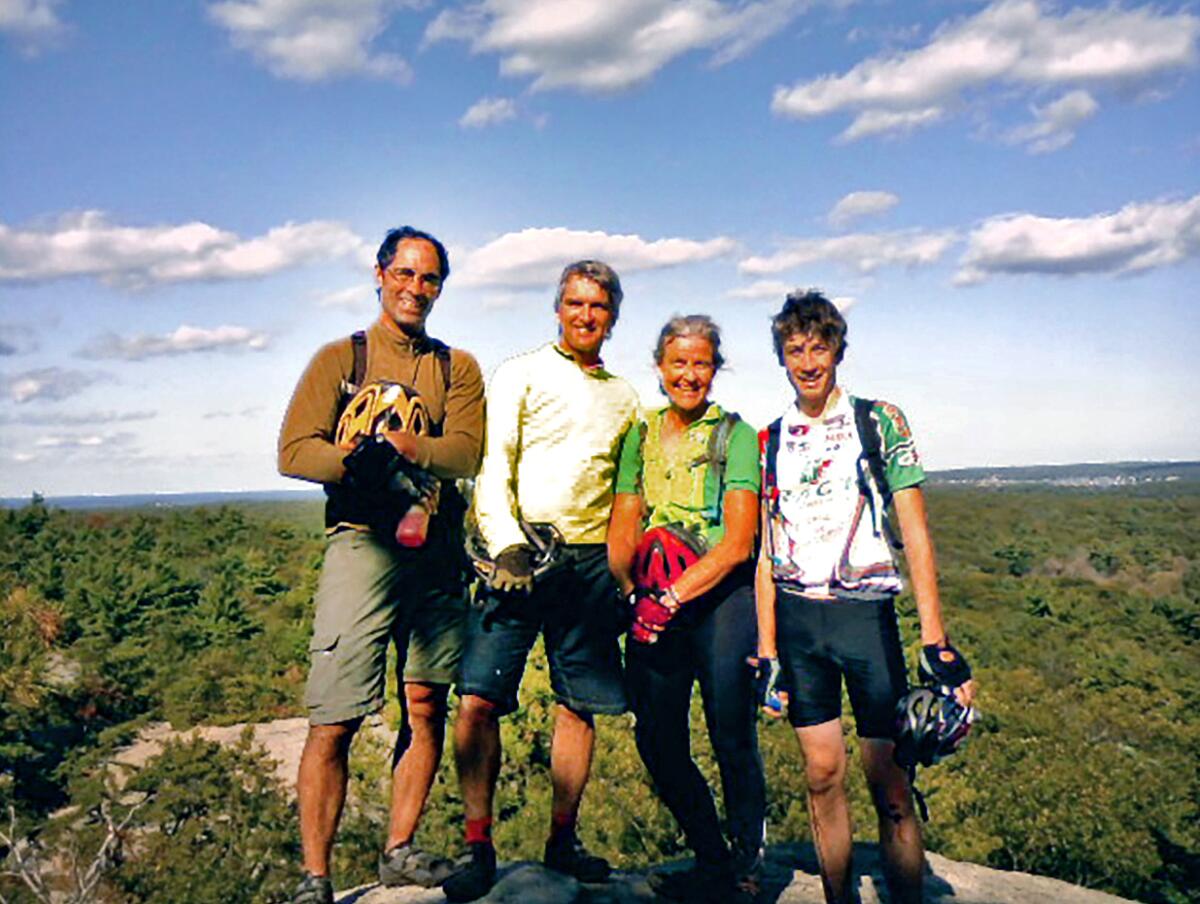 At the summit of Red Rocks overlooking Cape Ann circa 2008.