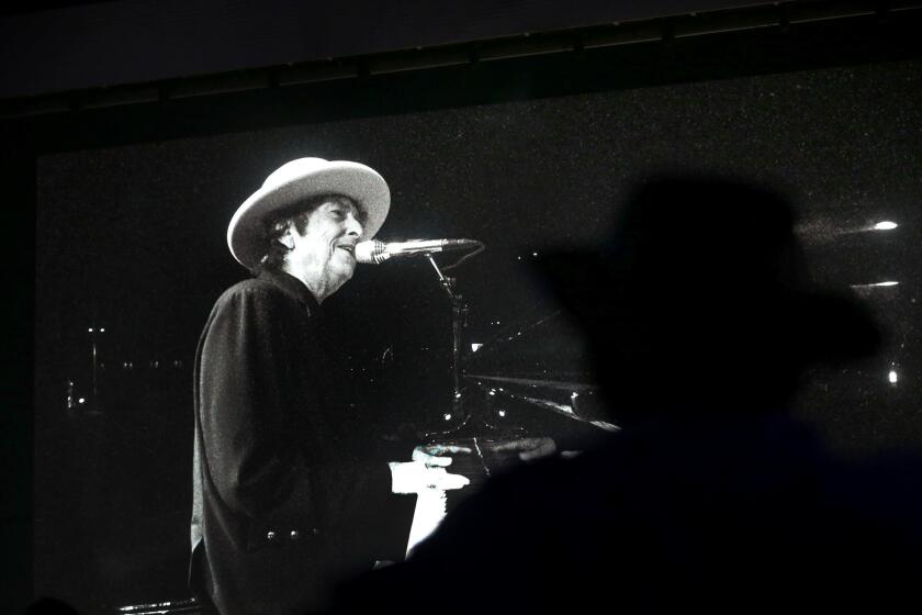 Bob Dylan performs at Desert Trip in Indio, Calif. on Oct. 7.