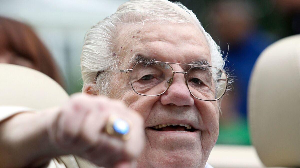 Lou Duva at the Boxing Hall of Fame parade in 2011.