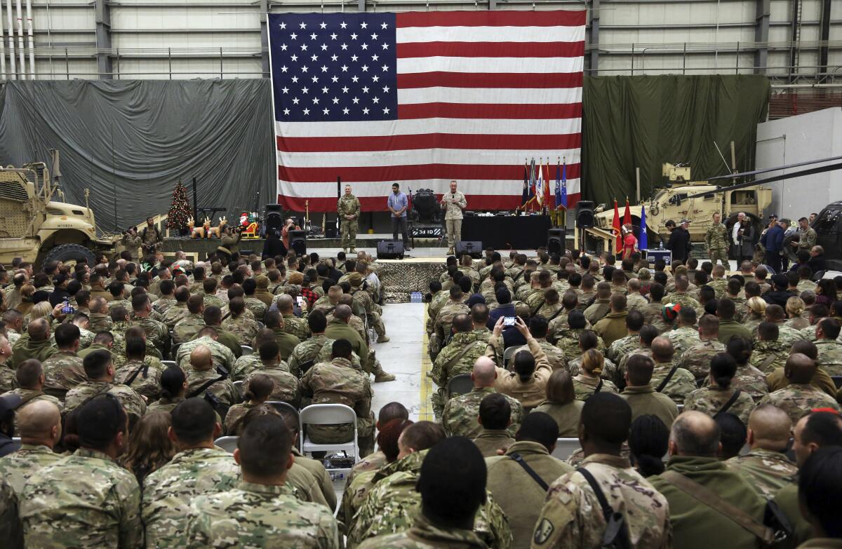 Christmas Eve ceremony for U.S. soldiers in Afghanistan