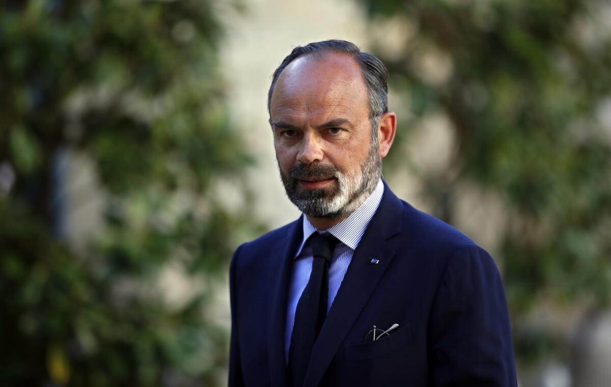 French Prime Minister Edouard Philippe arrives for a meeting in Paris in May.