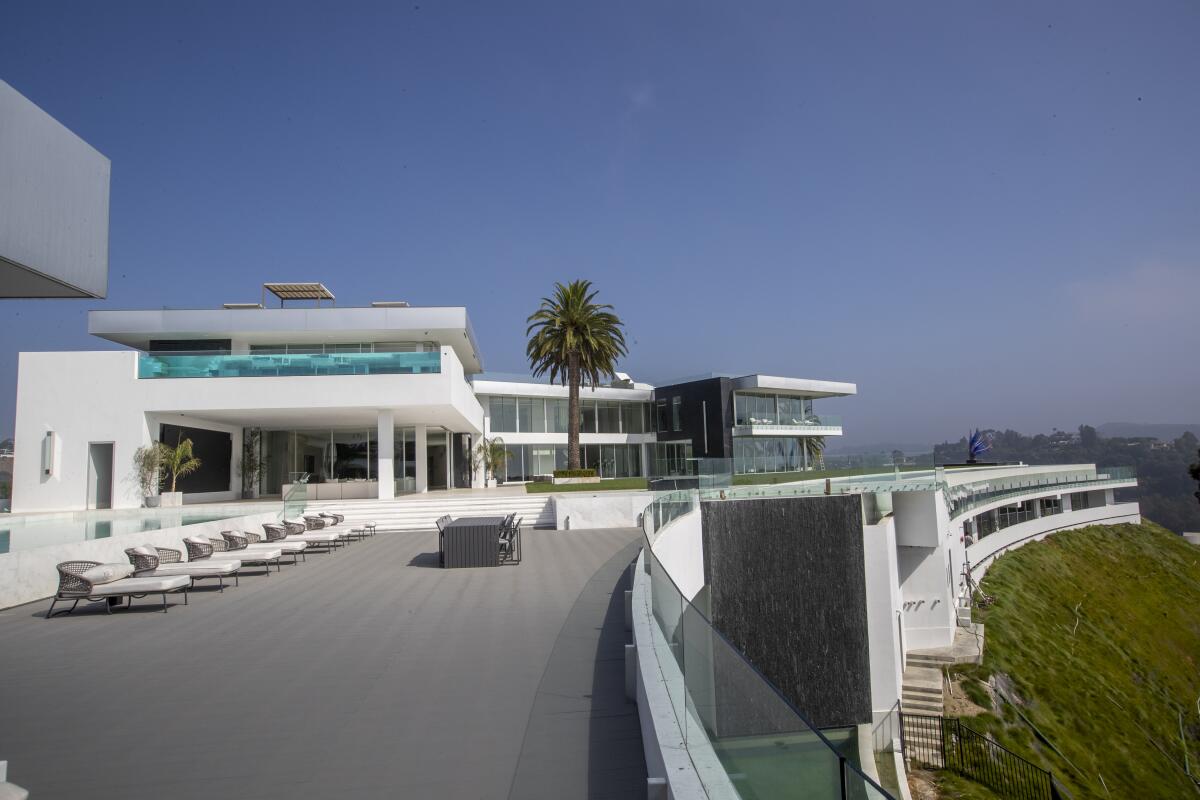 A view of the outside of the Bel-Air mansion known as "The One."