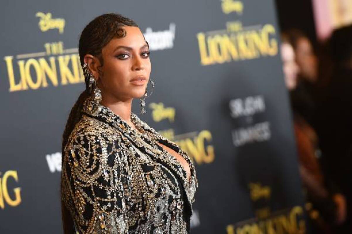 US singer/songwriter Beyonce arrives for the world premiere of Disney's "The Lion King" at the Dolby theatre on July 9, 2019 in Hollywood. (Photo by Robyn Beck / AFP) (Photo credit should read ROBYN BECK/AFP/Getty Images)