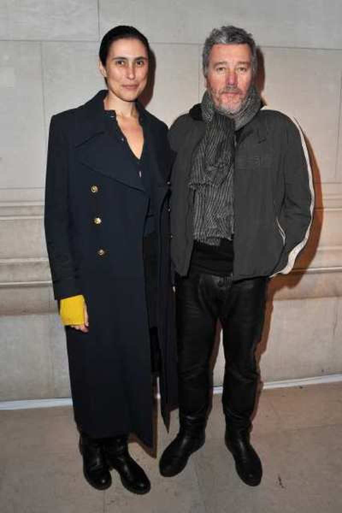Jasmine Abdellatif and Philippe Starck attend the Louis Vuitton - Marc Jacobs: The Exhibition photo call as part of Paris Fashion Week at the Musee des Arts Decoratifs last month in Paris.