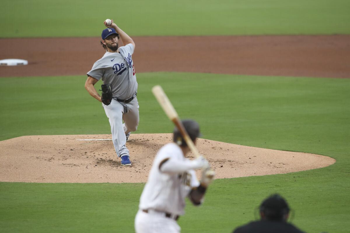 Los Angeles Dodgers starting pitcher Clayton Kershaw 