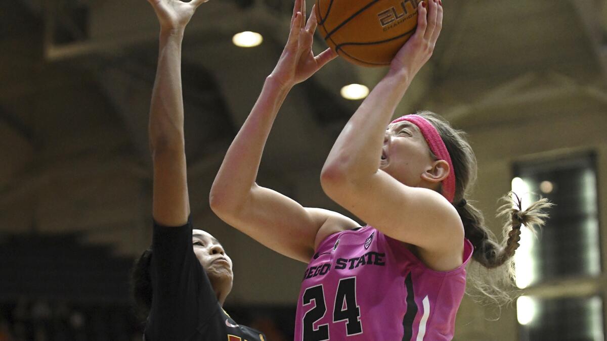 Oregon State guard Sydney Wiese, shown during a game against USC on Feb. 10, became the Beavers' all-time assists leader Sunday.