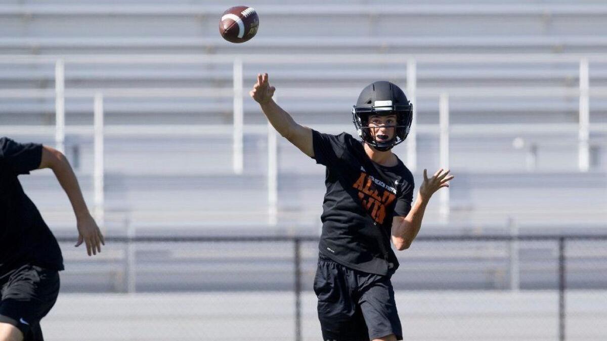 Jacob Hanlon is the starting quarterback at Huntington Beach High, despite being just a freshman.