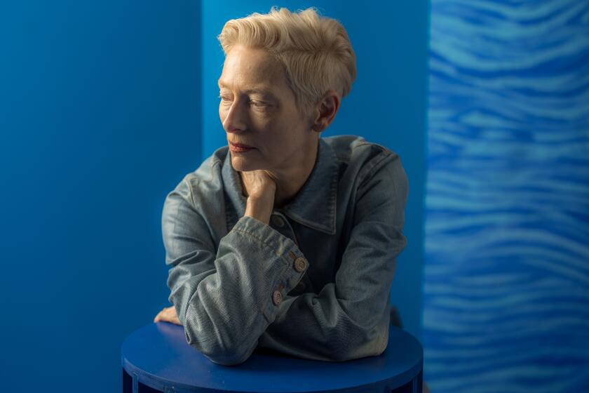 Toronto, Ont - September 07: Tilda Swinton from the film "The Room Next Door," photographed in the Los Angeles Times Studios at RBC House, during the Toronto International Film Festival, in Toronto, Ont, Canada Saturday, Sept. 7, 2024 in Toronto, Ont. (Jason Armond / Los Angeles Times)