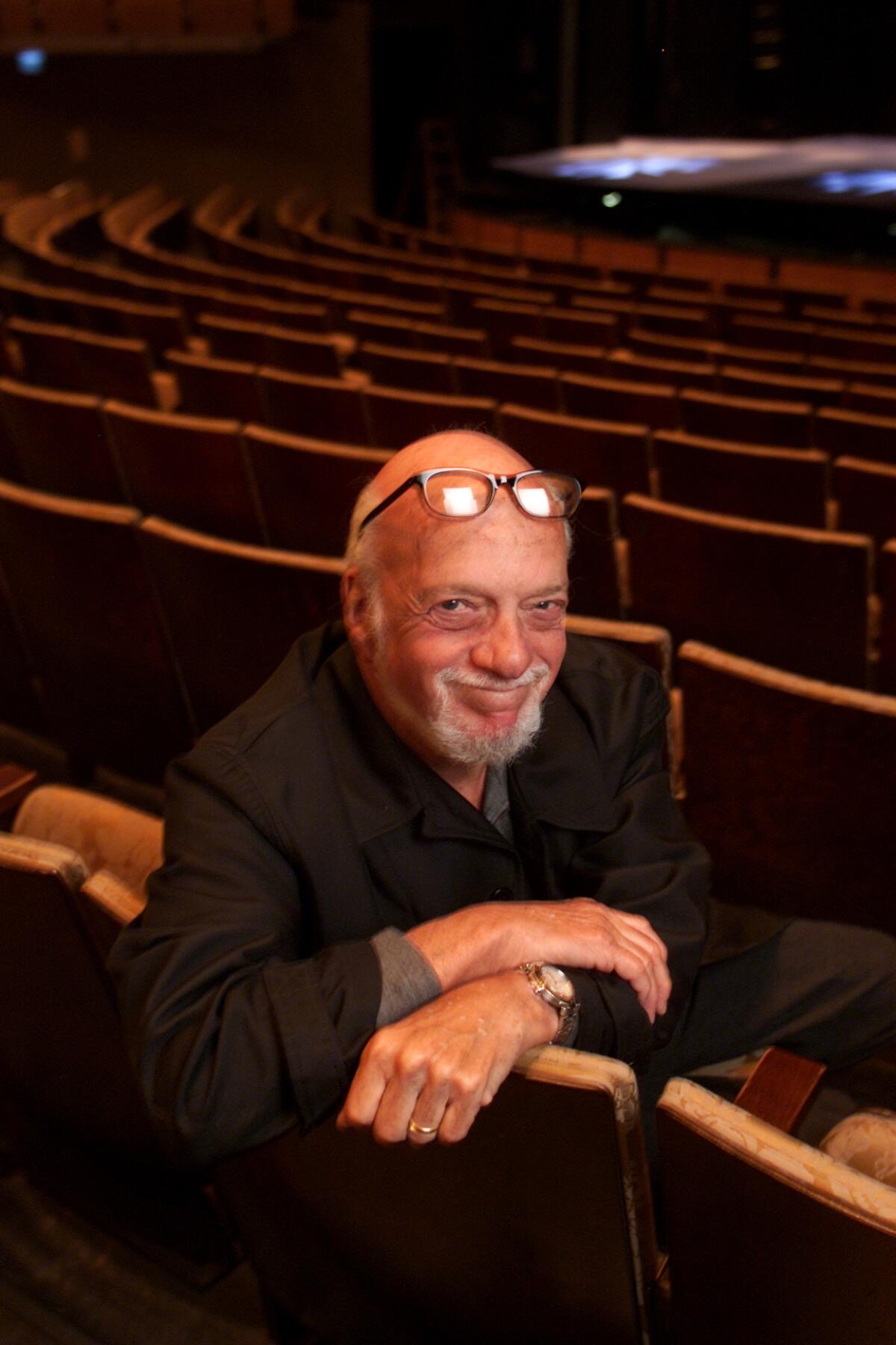 Legendary director Hal Prince in L.A.'s Ahmanson Theater.