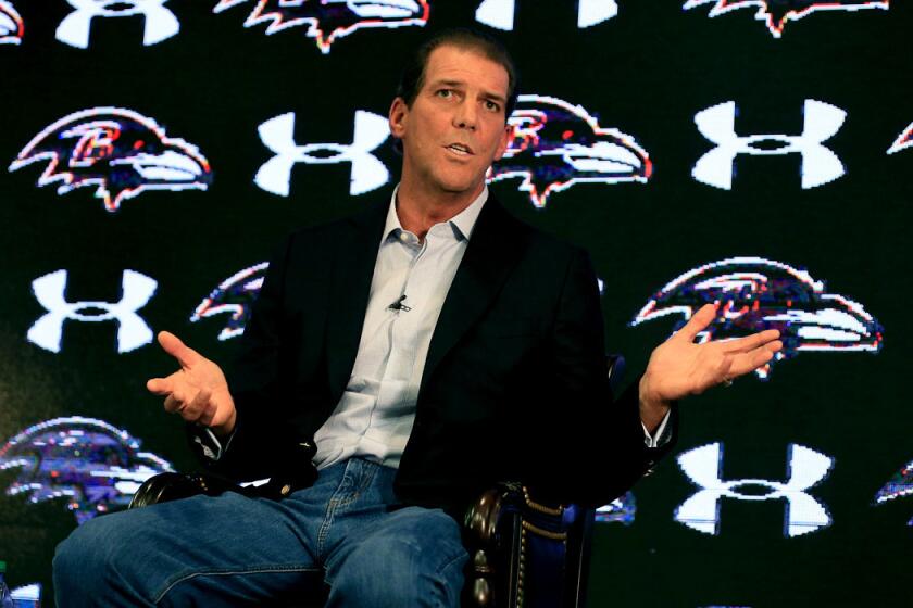 Ravens owner Steve Bisciotti speaks to reporters about how the NFL club handled the early stages of the Ray Rice domestic abuse case.