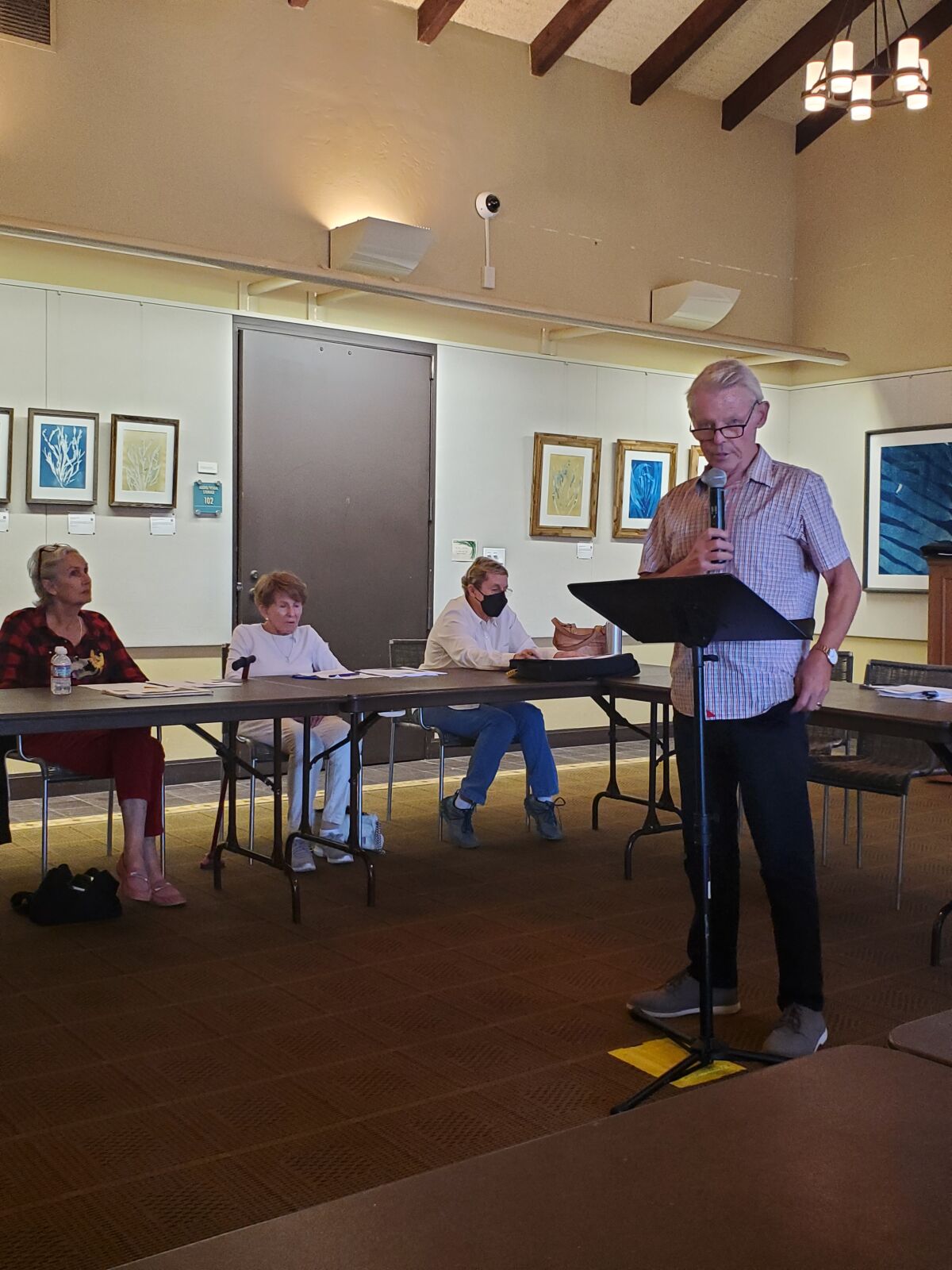 La Jolla Parks & Beaches president Bob Evans during the board's July 25 meeting.