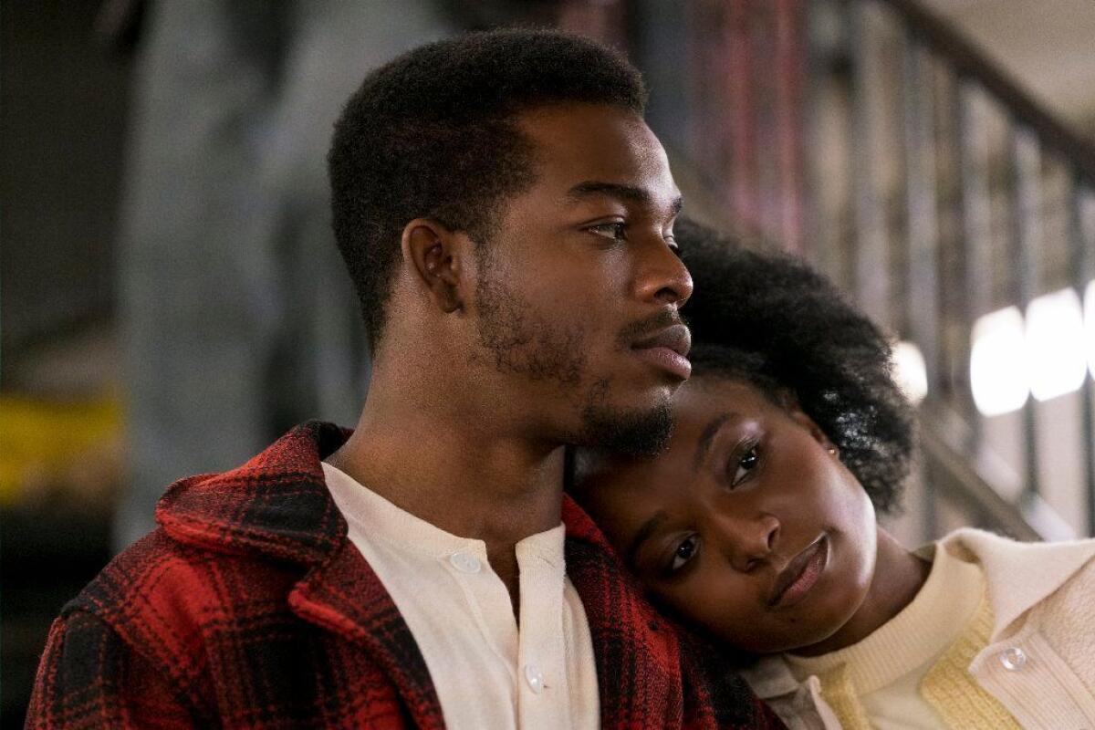 Stephan James, left KiKi Layne in a scene from "If Beale Street Could Talk."