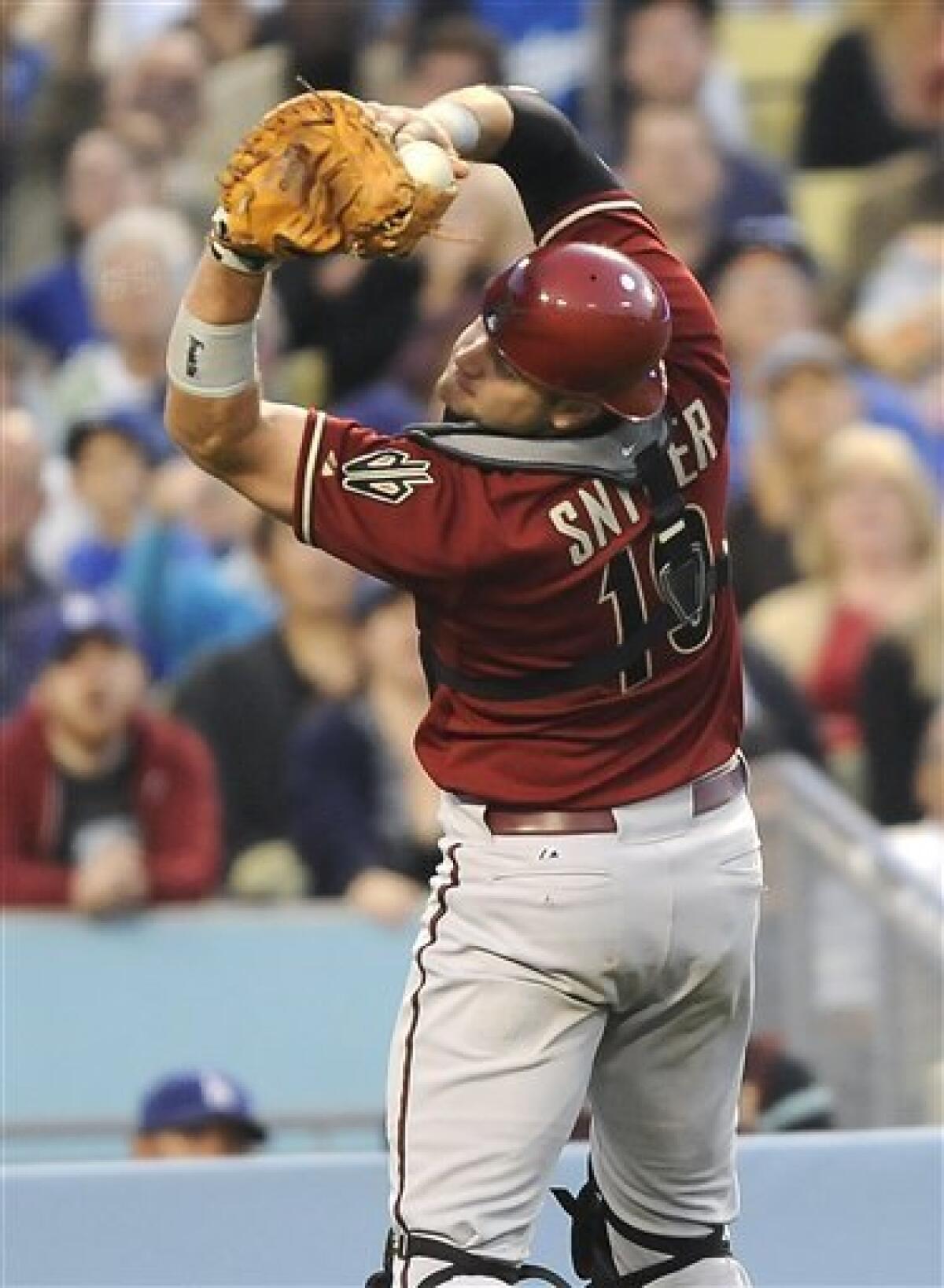 Dodgers first baseman James Loney on the bag against the Padres