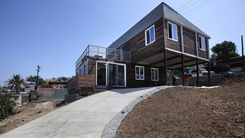 The first shipping container domicile approved by the city of San Diego is set for occupancy soon.