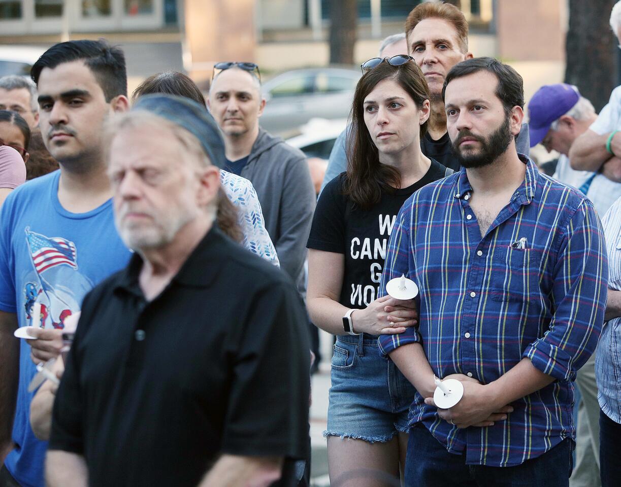 Photo Gallery: Vigil of Healing on Burbank City Hall steps for eleven killed in Philadelphia Synagogue
