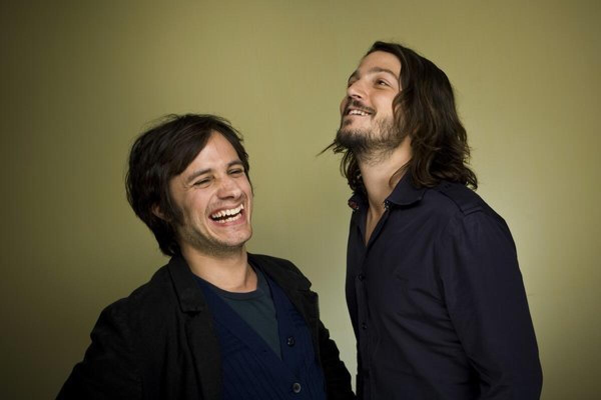 Gael Garcia Bernal, left, and Diego Luna are bringing their Ambulante film fest to California.