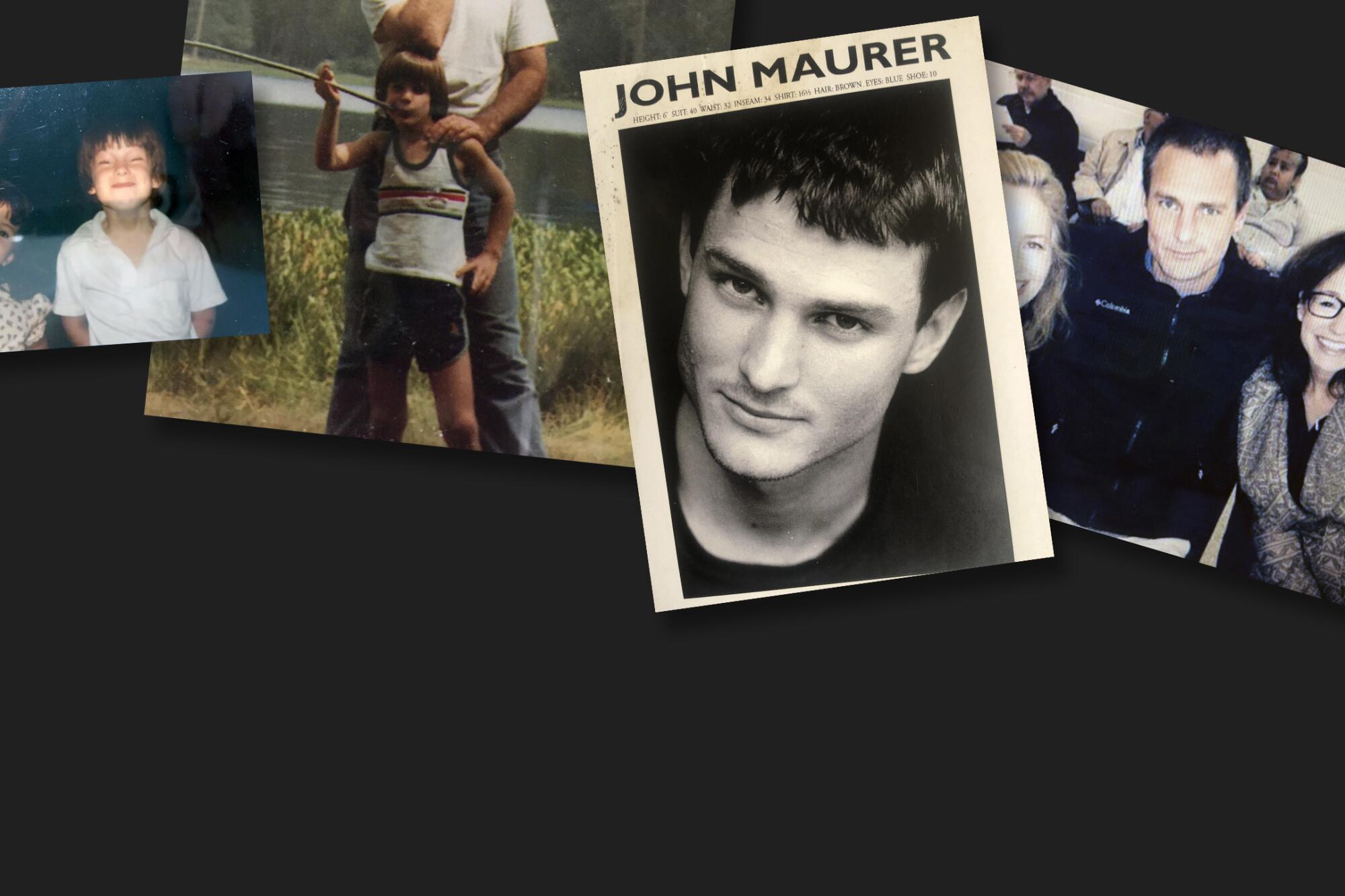 Photos of John Maurer as a child and adult