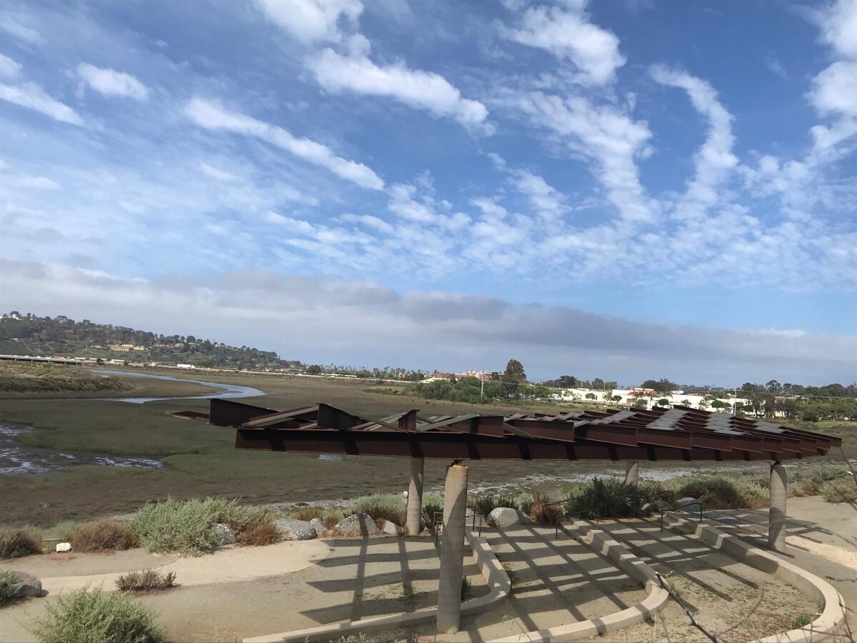 A view of the San Dieguito Lagoon from the birdwing.