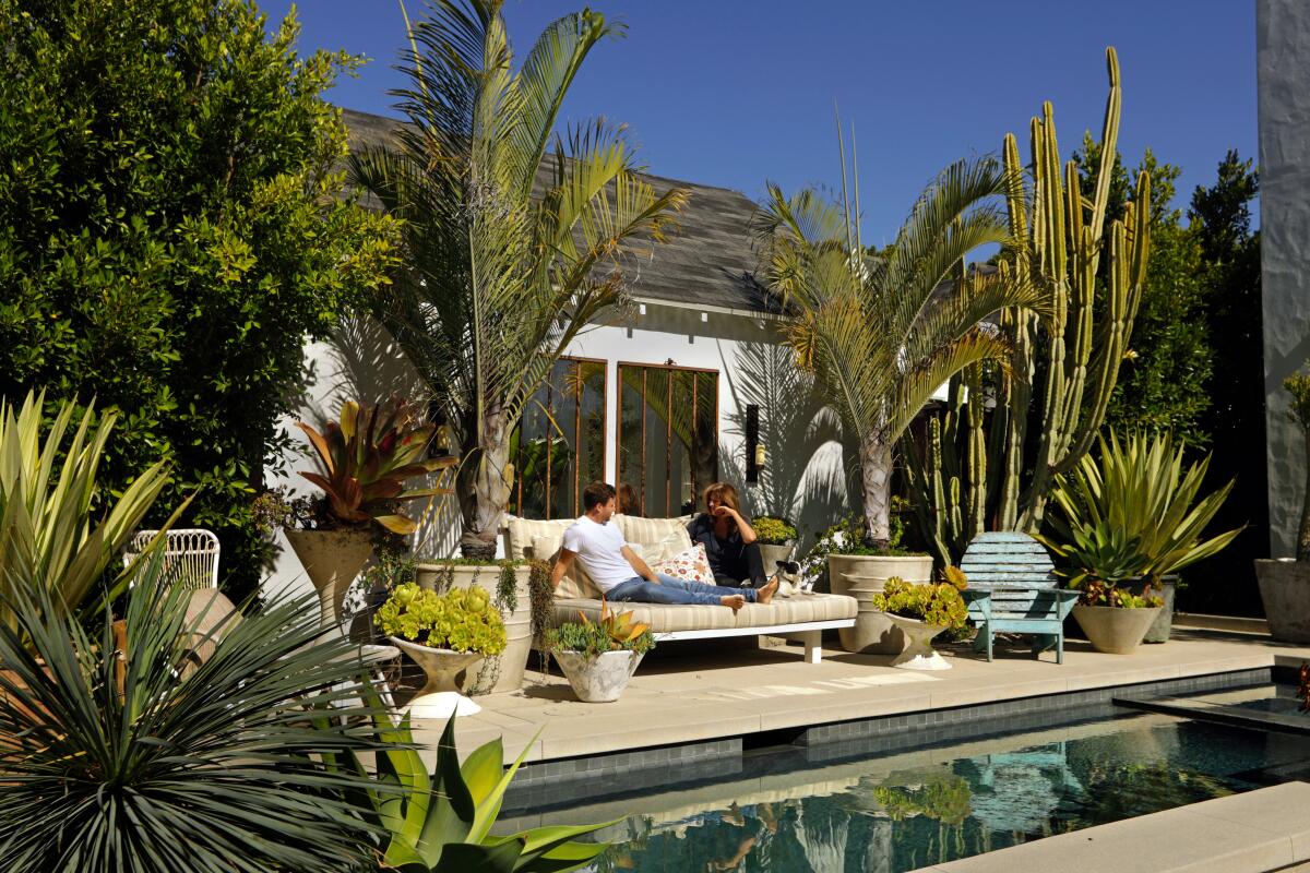 Celebrity interior and textile designer Kathryn M. Ireland is shown at her home in Santa Monica.