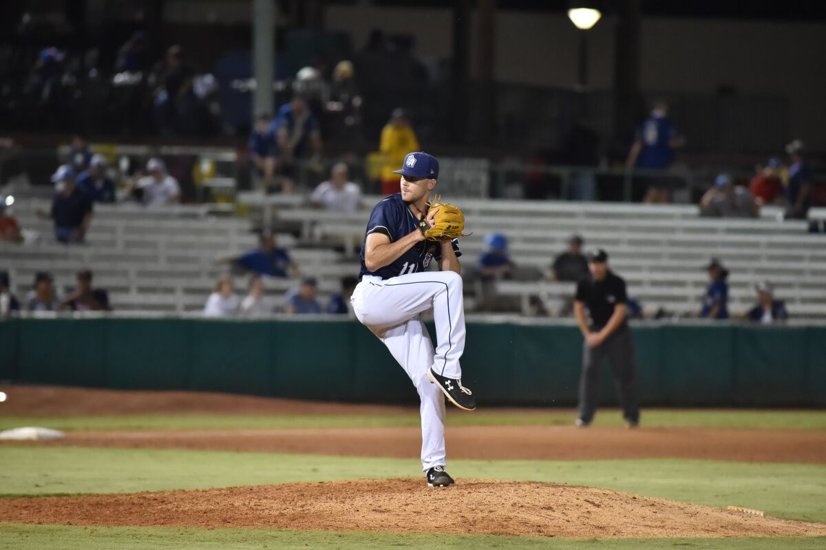 Padres pitching prospect Tom Cosgrove at Double-A San Antonio.