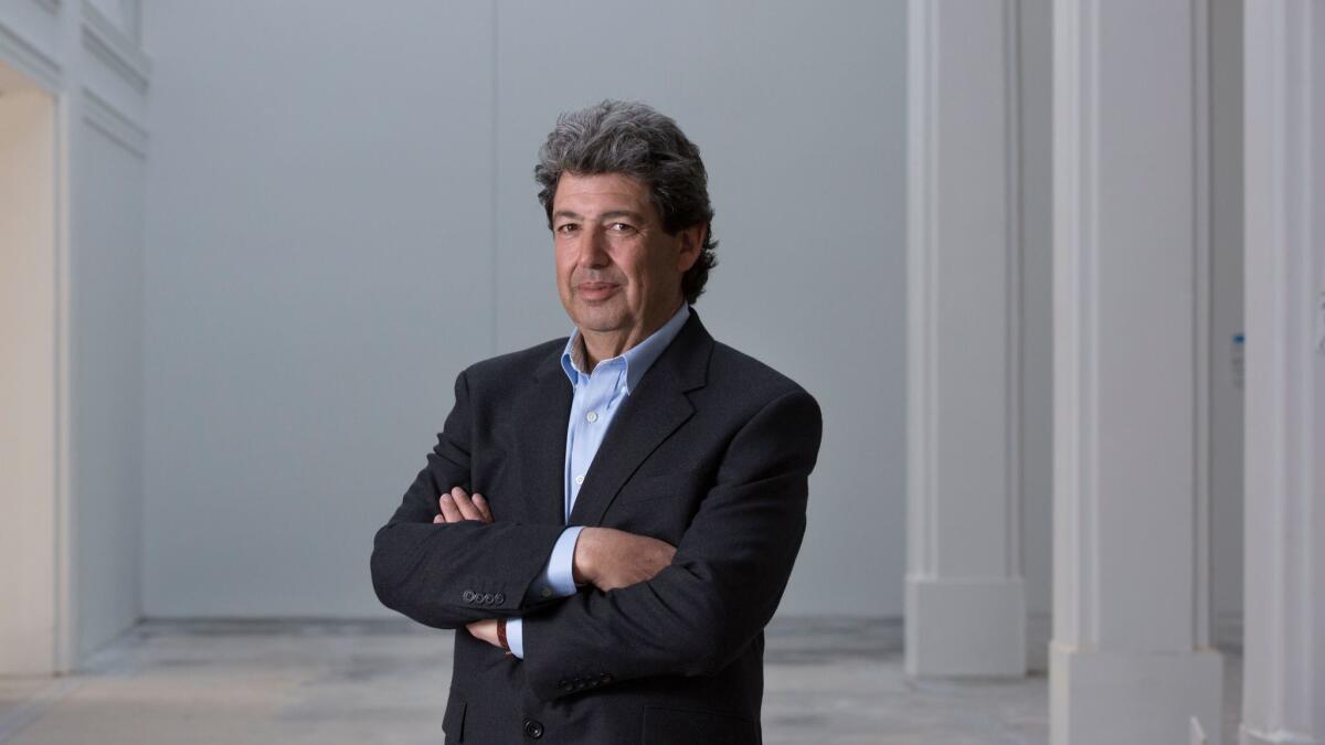 Paul Schimmel at the Hauser, Wirth & Schimmel gallery space in downtown Los Angeles prior to opening in early 2016.