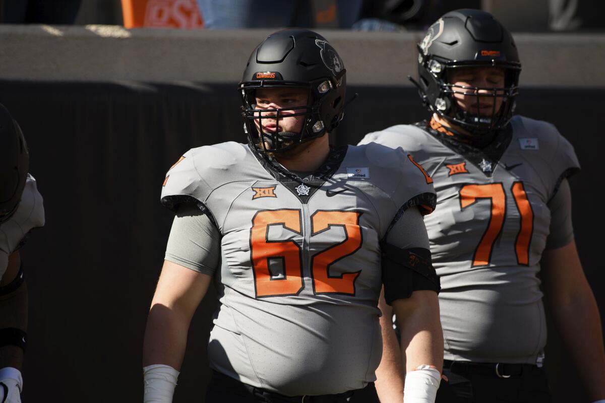 Former Oklahoma State offensive lineman Cade Bennett will compete to start at guard for San Diego State.