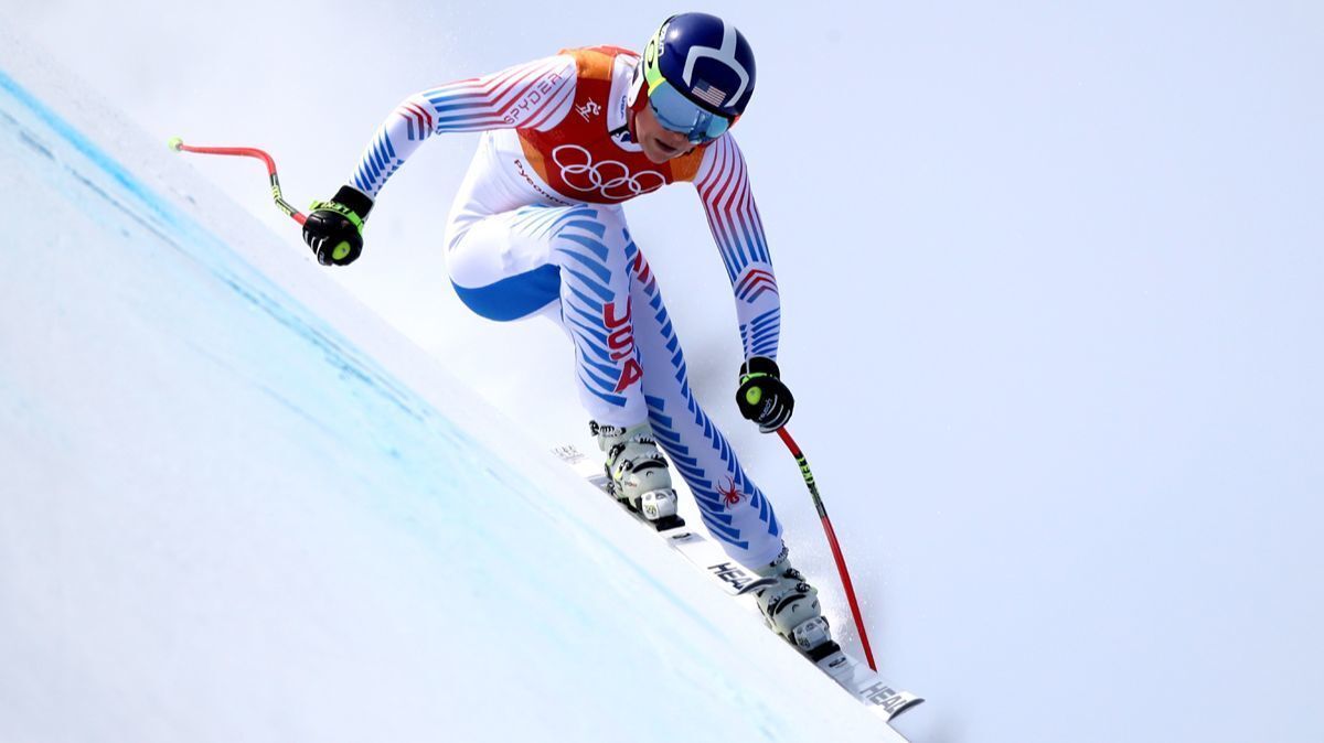 Lindsey Vonn competes during the women's downhill at the PyeongChang 2018 Winter Olympic Games on Wednesday.